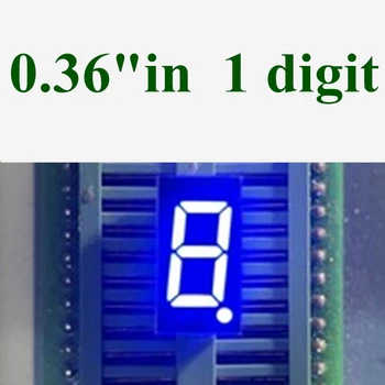 20ШТ Высокое качество 0,36 дюйма 1 Бит 7 Сегментный синий светодиодный дисплей Цифровая Трубка Пластиковый Металлический Общий анод (трубка Nixie)