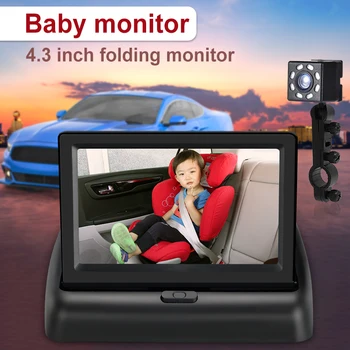 Простая установка 4,3 дюймовый экран автомобиля Камера заднего вида с монитором инфракрасного ночного видения Монитор детской автомобильной камеры