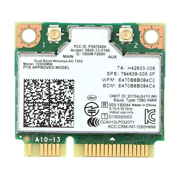 Беспроводная сетевая карта 7260AC Bluetooth4.0 MINI PCIE WiFi Адаптер Двухдиапазонная гигабитная сетевая карта