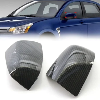 1 Пара Автомобильных Зеркал Заднего Вида Из Углеродного Волокна, Крышка Без Индикатора Для Ford Focus MK2 2004-2008, АБС-Пластик