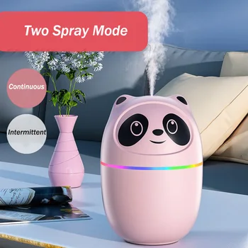 Мини Настольный Увлажнитель воздуха USB Аромадиффузор, очиститель ароматов милого медведя, 220 мл, туманообразователь, Фоггер с лампами 7 цветов