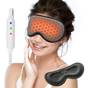 Многоразовая USB-маска для глаз с электрическим подогревом, горячий компресс, теплая терапия, массажер для ухода за глазами, снимает усталость глаз, сухость глаз, повязка для сна