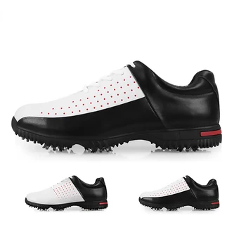 Мужская обувь для гольфа PGM, Высококачественная водонепроницаемая спортивная обувь из микрофибры, нескользящие дышащие кроссовки, Мужская обувь для гольфа