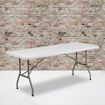 Складной стол из гранитного белого пластика для мебели Flash 6 футов