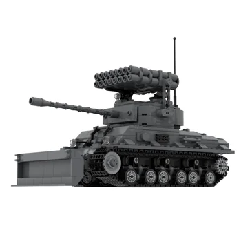 DIY Креативная модель военного танка MOC Sherman M4 Firefly в сборе, набор строительных блоков