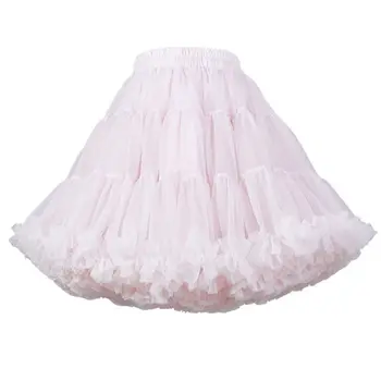 Пышная юбка-пачка для женщин и девочек, юбка-Лолита для Косплея, фатиновая балетная юбка с оборками