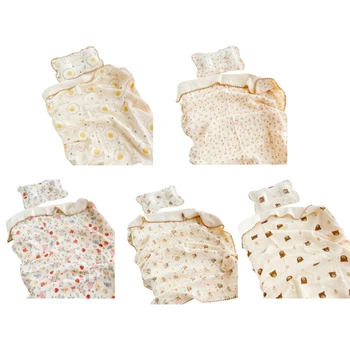 Легкое детское одеяло, хлопковое детское одеяло, нейтральное приемное одеяло для ребенка D7WF