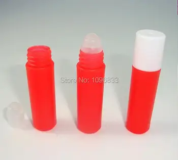 2 Мл Красный Пластиковый Флакон с роликом, Флаконы с роликом для эфирного масла, 2 г Мини-флакон блеска для губ, Флакон с образцом крема для глаз, 50 шт./лот