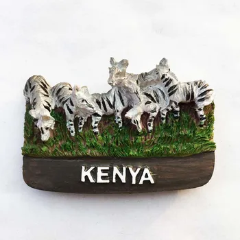 QIQIPP Африканская зебра, трехмерный магнитный холодильник, креативные туристические сувениры