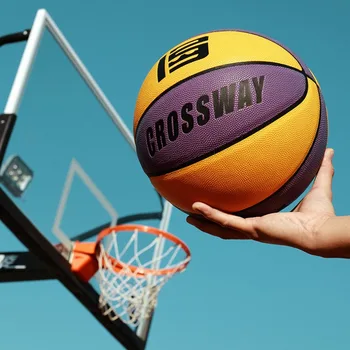 Стандартный размер 7 Баскетбольный мяч из искусственной кожи, высокоэластичный противоскользящий тренировочный баскетбольный мяч для взрослых, износостойкий мяч для матча Лиги Внутри и снаружи