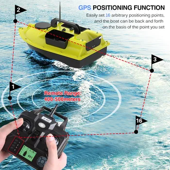 D18E GPS Рыболовная Приманка Лодка с 3 Контейнерами для Приманки Автоматическая Приманка Лодка с Дистанционным управлением 500 М 10000 мАч Рыболовный Фидер