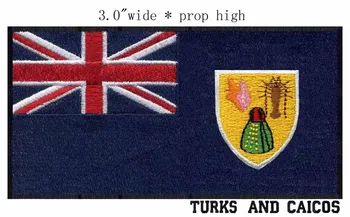 Флаг островов Теркс и Кайкос шириной 3 дюйма/синий флаг/ПОП-баннер/нашивки с лобстерами/