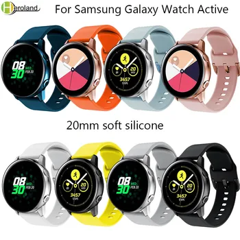 силиконовый 20 мм ремешок для часов Samsung Galaxy Watch Active Band Galaxy 42 мм gear S2 Спортивные смарт-браслеты Watchstrap горячий