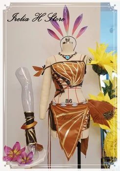 Irelia H Store Индивидуальный заказ LOL Косплей Любопытный Хамелеон Neeko Косплей костюм полный комплект хвост