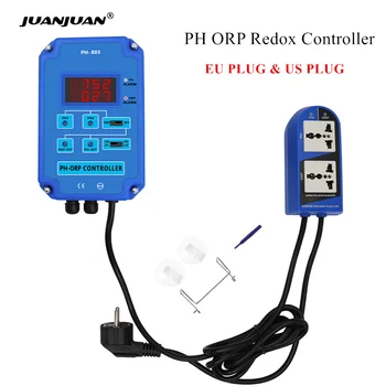 2 в 1 Контроллер Монитор Цифровой pH ORP Redox с Реле Выходной Мощности Управляющий Электродный Зонд BNC для Гидропонных Растений