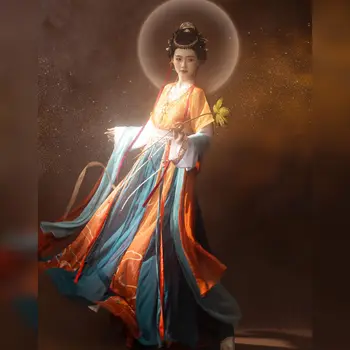 Женский Классический танец феи Ханьфу Дуньхуан в китайском стиле, костюм Мифа Ханьфу, косплей, китайские традиционные костюмы принцессы Тан