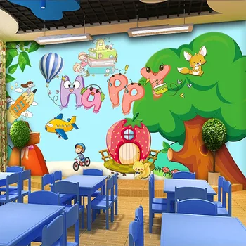 Изготовленная на заказ 3D Современная Детская комната Парк развлечений Мультяшный Фон Обои Для Спальни Papel De Parede Tapety Fresco Tapiz