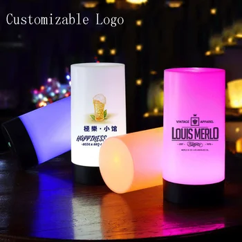 Настраиваемый логотип, светодиодная перезаряжаемая барная настольная лампа, Украшение, творческая атмосфера, свет, Маленькая ночная лампа, номер настольной лампы