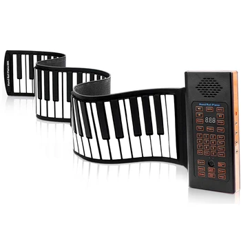 Портативная клавиатура Пианино Roll Up 88 Клавиш Электронная клавиатура Гибкий силикон С перезаряжаемой батареей для детского подарка