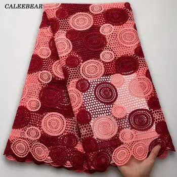 Популярный дизайн, Африканская гипюровая кружевная ткань 2022, Высококачественная Кружевная ткань в нигерийском стиле, Водорастворимые кружевные ткани для вечернего платья S2728