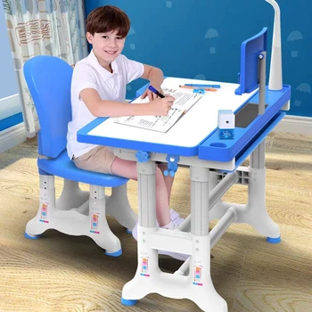 Многофункциональный детский стол для учебы детский стол Эргономичный детский стол для домашних заданий, Регулируемая комбинация стола и стула для студентов