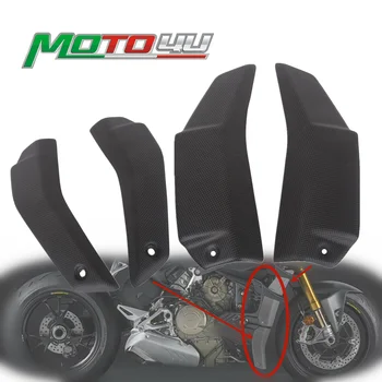 Для Ducati Streetfighter V4/V4S 100% Углеродное волокно, 4 шт., Передняя рамка, защитные накладки, Боковой обтекатель, матовое украшение мотоцикла