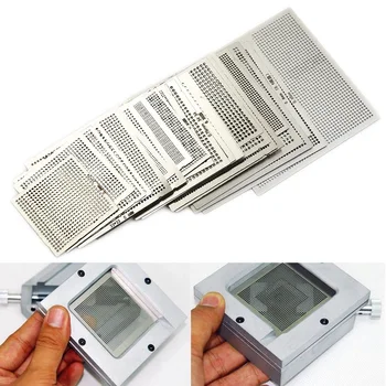 Упаковка Универсальный Трафарет для прямой термообработки BGA, набор деталей для реболлинга, замена стали и серебра
