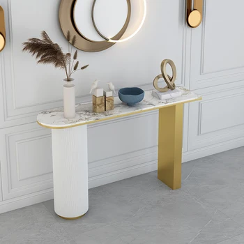 Белый Роскошный Приставной столик в Скандинавском стиле для гостиной, Приставной столик, Ремесленный Минималистичный столик, Мебель для дома