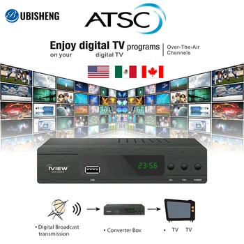 ТВ-тюнер Ubisheng ATSC HDTV, конвертер цифрового ТВ с выходом 1080P HDMI / AV, настройка таймера с USB-входом для записи