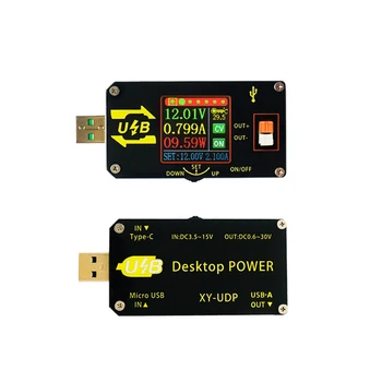 XY-UDP 15 Вт Цифровой USB DC-DC преобразователь CC CV 0,6-30 В 5 В 9 В 12 В 24 В 2A Модуль питания Настольный Регулируемый источник питания