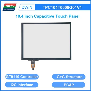 DWIN 10,4-дюймовая емкостная сенсорная панель PCAP CTP из закаленного стекла TPC104T0008G01V1