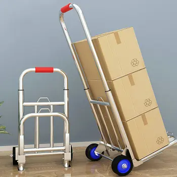 Портативный багажный прицеп может загружать 220 фунтов, складную корзину для покупок, тележку для продуктов, грузовой автомобиль