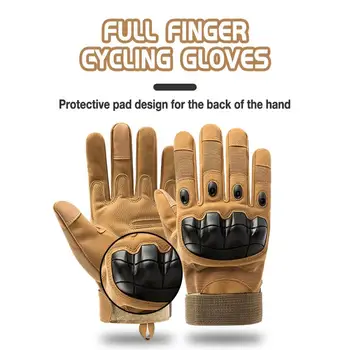 Уличные зимние теплые перчатки для велоспорта с полным пальцем, защита для спортивных тренировок, военные перчатки для верховой езды для мужчин и женщин