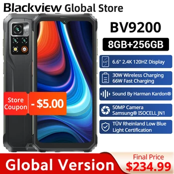 Глобальная версия Blackview BV9200 MediaTek Helio G96 8 ГБ 256 ГБ 66 Вт Быстрая Зарядка 120 Гц Прочный Android 12