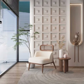 Дизайнерский стул для отдыха в скандинавском стиле, Роскошный белый, Для взрослых, Удобные ленивые стулья для чтения, мебель для гостиной, Мебель для дома