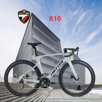 TWITTER R10 105 R7000-22S T800 Полностью Скрытый Внутренний Кабель с Карбоновыми колесами 700C Гидравлический Дисковый Тормоз Из Углеродного волокна Для шоссейного велосипеда