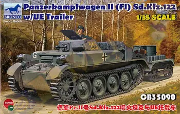 BRONCO CB35090 1/35 Второй мировой войны Немецкий Panzerkampfwagen II Sd kfz 122 w/UE Traile