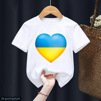 Милая футболка с изображением Украины, Футболка с надписью 