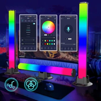 Умные RGB светодиодные панели, ночник с управлением приложением Bluetooth, Подсветка музыкального ритма, подсветка для игр, лампа для украшения ТВ-зала