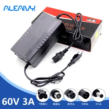 Aleaivy 60V 3A 18650 Литиевый аккумулятор Зарядное устройство 16S tring Постоянный ток постоянное напряжение 67,2 В Полимерное зарядное устройство постоянного тока 5,5*2,1 мм
