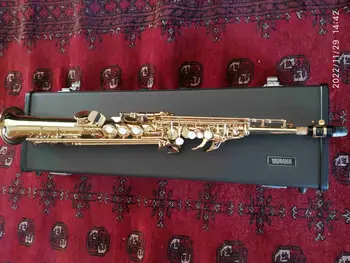 YSS-475 Прямой саксофон Сопрано - Золотой Оригинальный, б/у, восстановленный