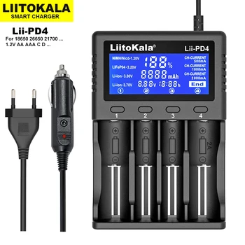 Liitokala Lii-M4 Lii-500 Lii-500S Lii-S8 Lii-600 ЖК-дисплей 3,7 В 18650 18350 18500 21700 14500 26650 AA NiMH Литий-ионный аккумулятор Зарядное устройство