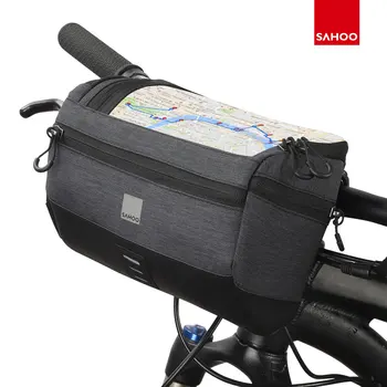 Сумка для велосипедного руля Sahoo с сенсорным экраном, 2Л, Велосипедная Стойка, 5 Карманов на молнии, Сумка для телефона и карты, Сумка для переноски через плечо 111459-S