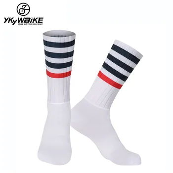 YKYWBIKE Противоскользящие силиконовые Аэро Носки Whiteline Велосипедные Носки Мужские Велосипедные Спортивные носки для Бега