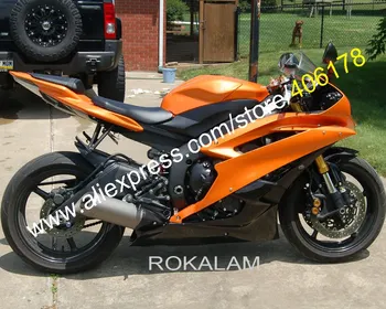 Для Yamaha YZF-R6 06 07 YZF-R600 YZFR6 YZF 600 YZF R6 2006 2007 Оранжево-черные мотоциклетные обтекатели (литье под давлением)