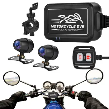 Видеомагнитофон для вождения мотоцикла Спортивная камера Для записи Универсальная камера 150 Градусов Широкоугольный двухканальный 1080P Full HD Мотоцикл