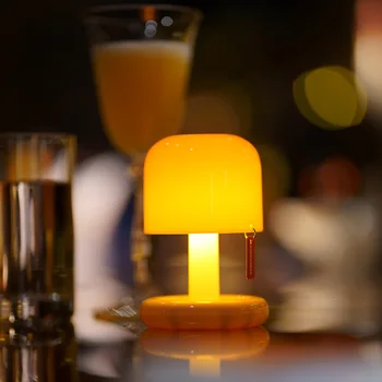 Креативная светодиодная грибная настольная лампа Настольный Закат Ночник Прикроватная лампа для спальни Сенсорный датчик Освещения Кафе-бар отеля Украшение