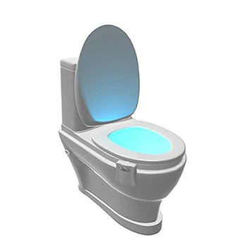 Светодиодный Ночник с Датчиком движения Тела, Умный Светильник для ванной Комнаты, Обесцвечивающий Унитаз, Активированный Датчик Включения-выключения, Лампа для сиденья, 8 Цветов, Лампа для туалета PIR