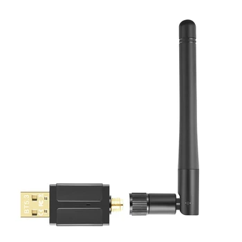 1 Комплект 100 м Внешняя антенна USB Bluetooth 5.3 Адаптер USB Bluetooth Передатчик Приемник (черный)