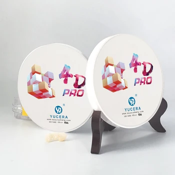 Yucera 4D Pro Многослойный 98 * 25 мм цветной зубной фрезерный циркониевый диск для материалов стоматологической лаборатории